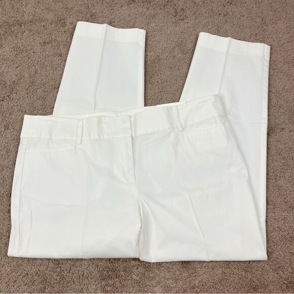 LOFT Outlet | Cream Original Ankle Pants Business Casual NWT Womens 14 - Picture 1 of 10